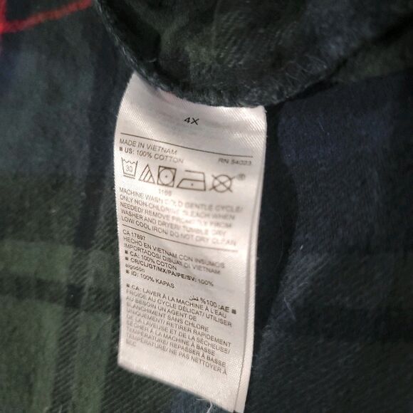 Old Navy The Boyfriend Shirt Button Up Womens Top Size 4X Plaid Fall Flannel - Picture 5 of 7